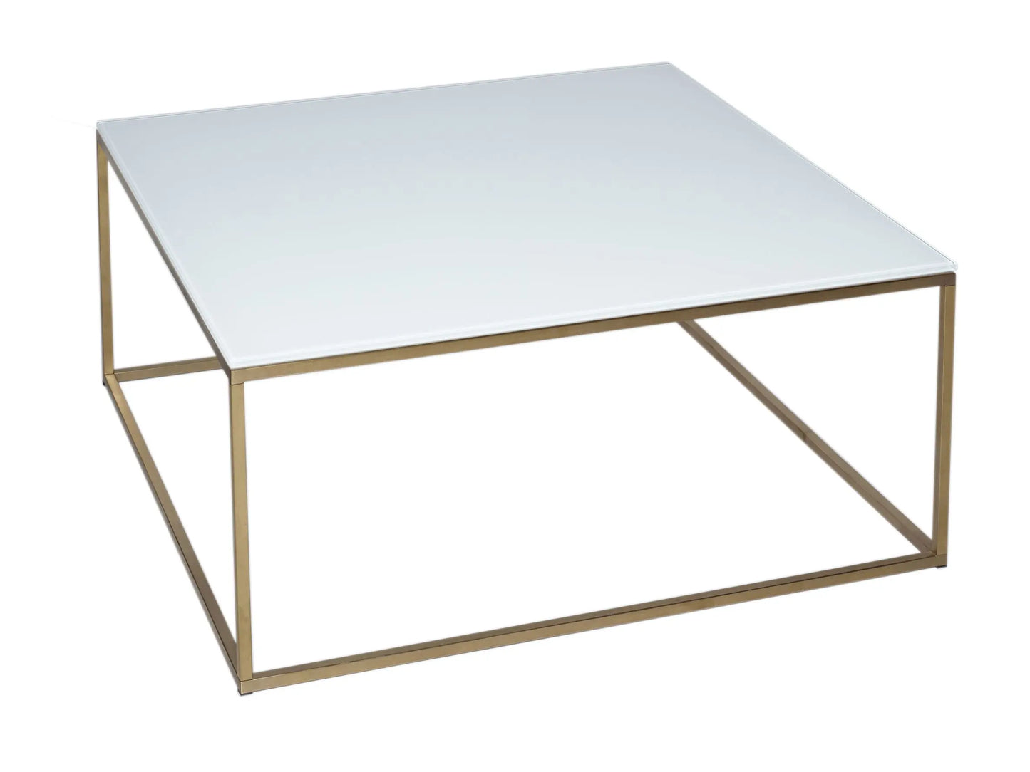 Kensal Square Coffee Table Glass Top & Polished Base